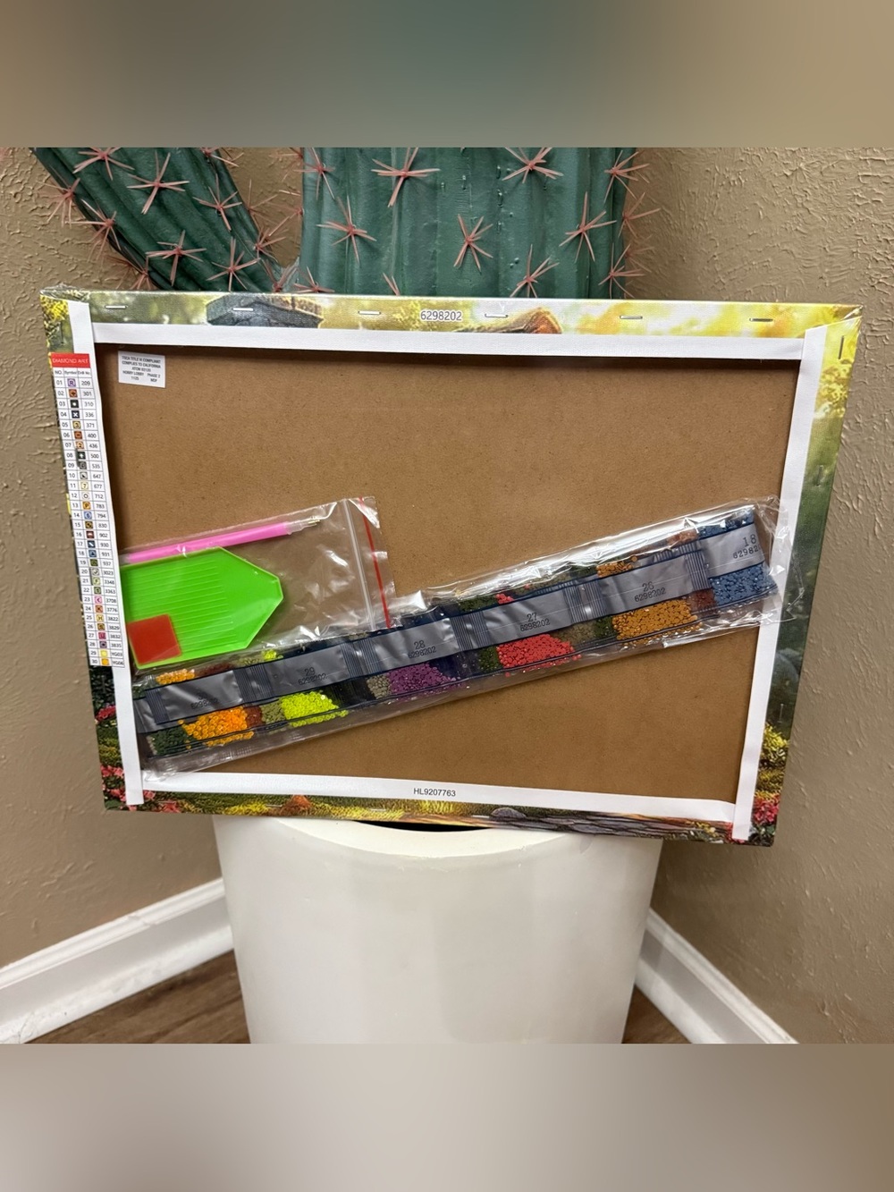 Cozy Cottage Diamond Painting Kit with Warm Yellow Lights - Picture 2 of 2